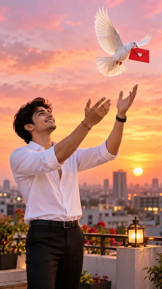 Love Letter in the Sky – Romantic Dove Photography