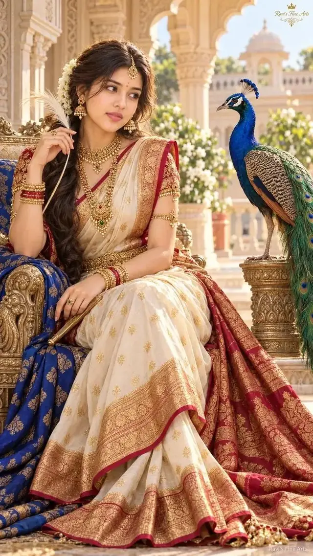 Royal Peacock Princess – A Timeless Beauty 🦚✨